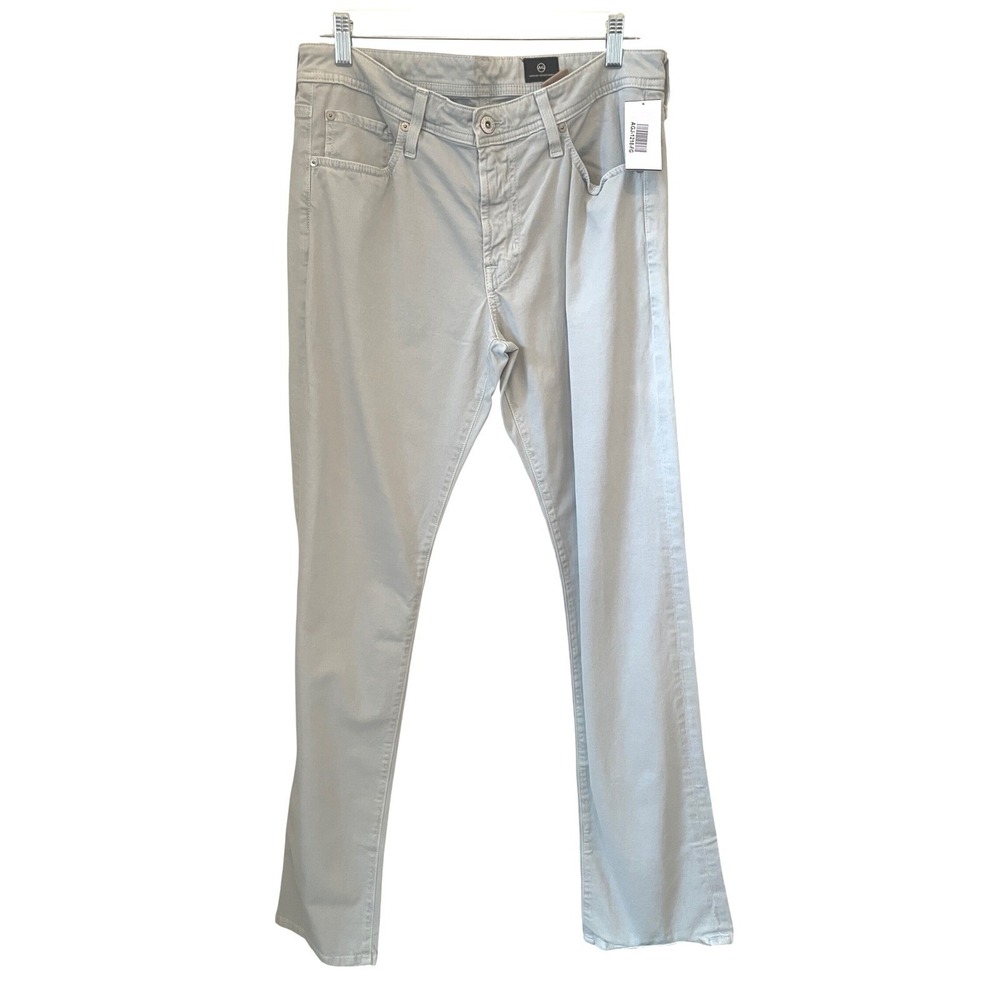 AG Adriano Goldschmied Graduate Fit Light Gray Tailored Leg Pants Mens 32x32